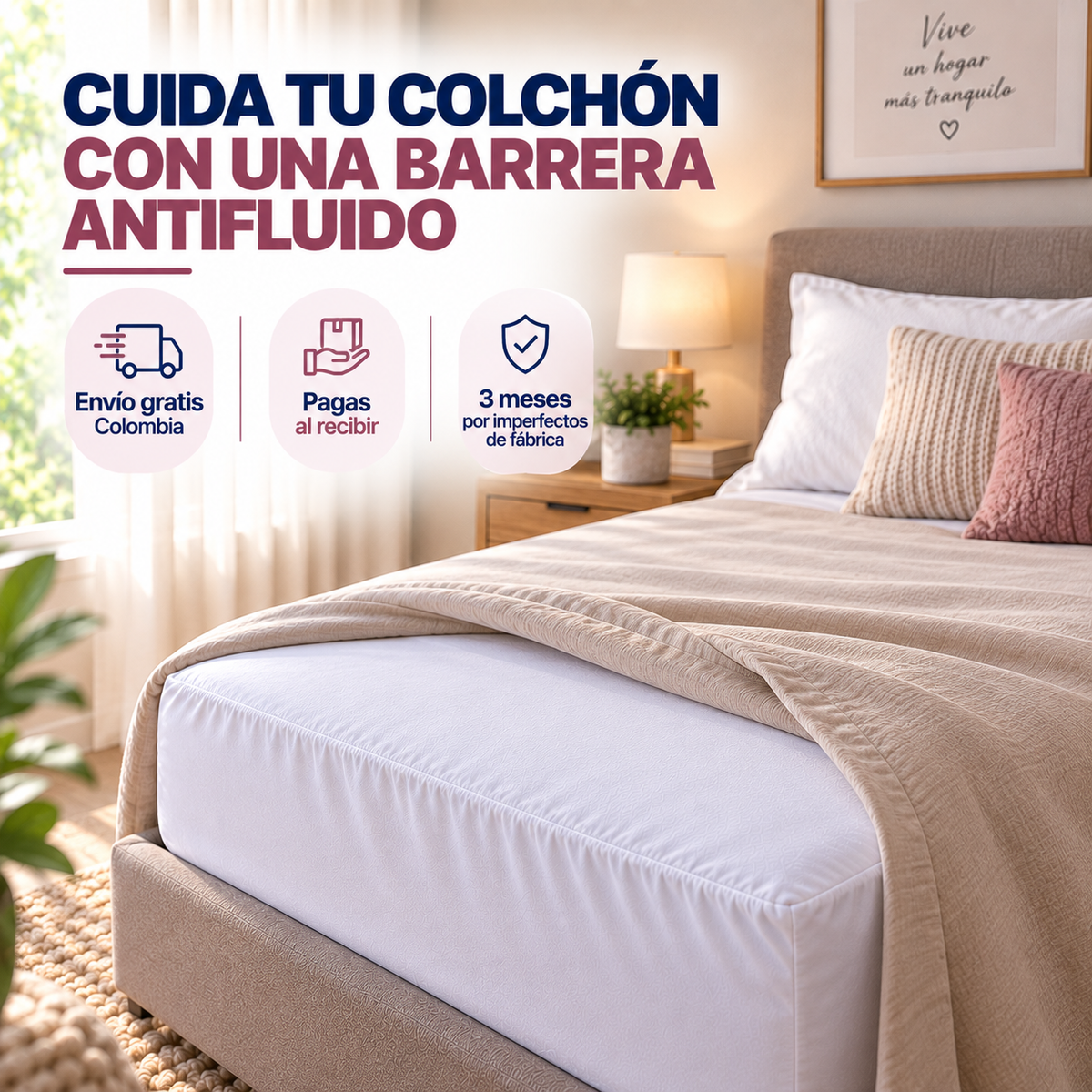 Protector De Colchón Antifluido