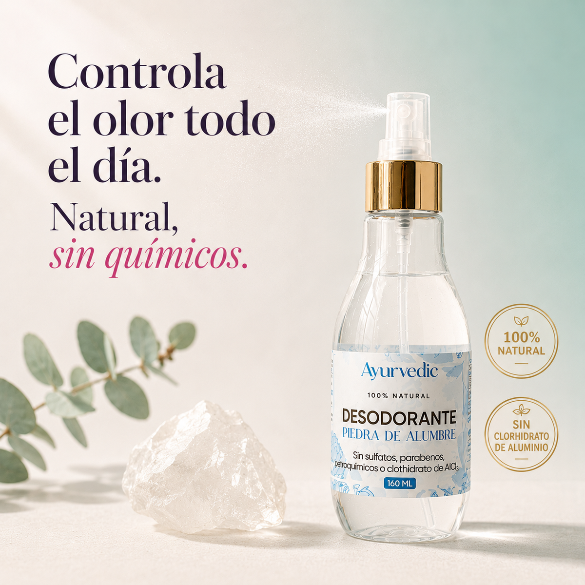 DESODORANTE DE PIEDRA DE ALUMBRE 160 ML