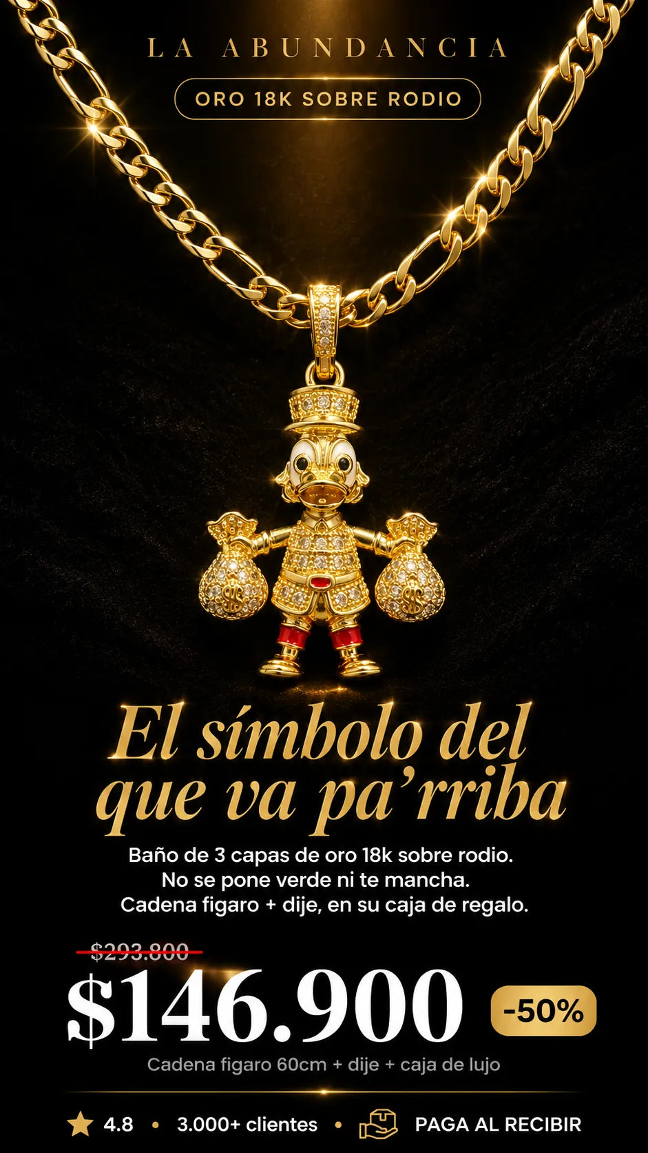 Set Tío Rico · Cadena + Dije