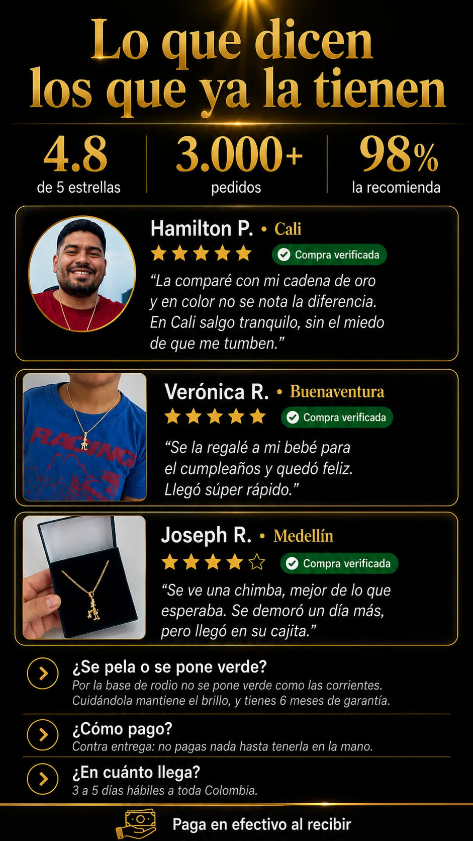Set Tío Rico · Cadena + Dije